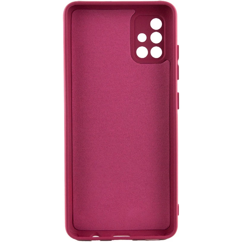 Цветной силиконовый чехол GETMAN с закрытой камерой на Samsung Galaxy A51 – Бордовый / Marsala. Фото 2 из 4