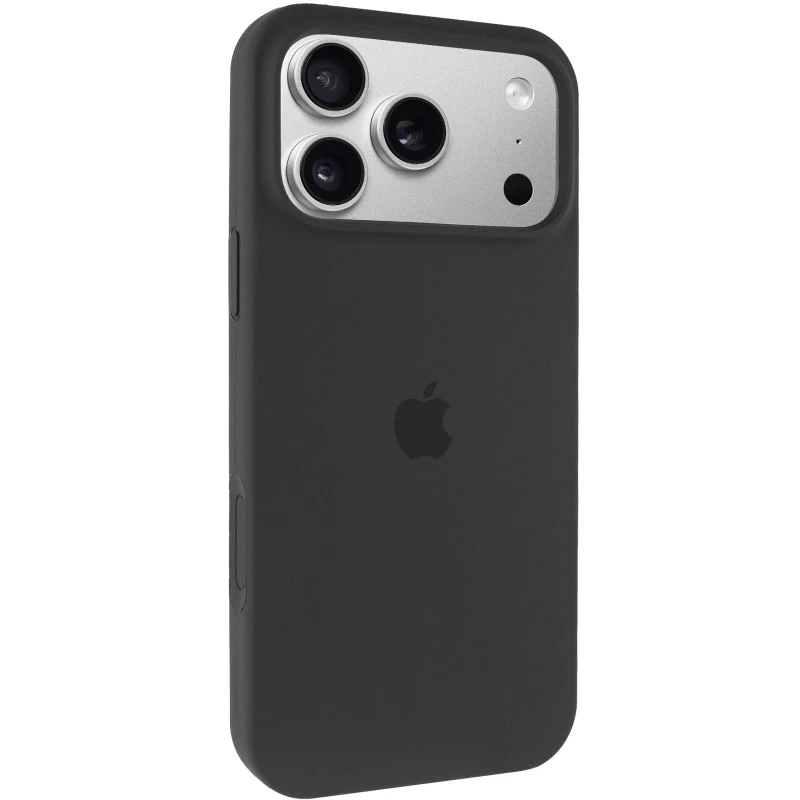Чохол Silicone Case з закритим низом на Apple iPhone 17 Pro (6.3") – Чорний / Black. Фото 2 з 6