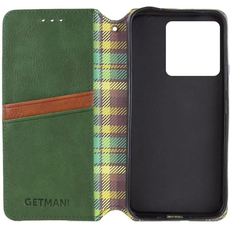 Чехол книжка GETMAN Cubic для Xiaomi 14 – Зеленый. Фото 6 из 8