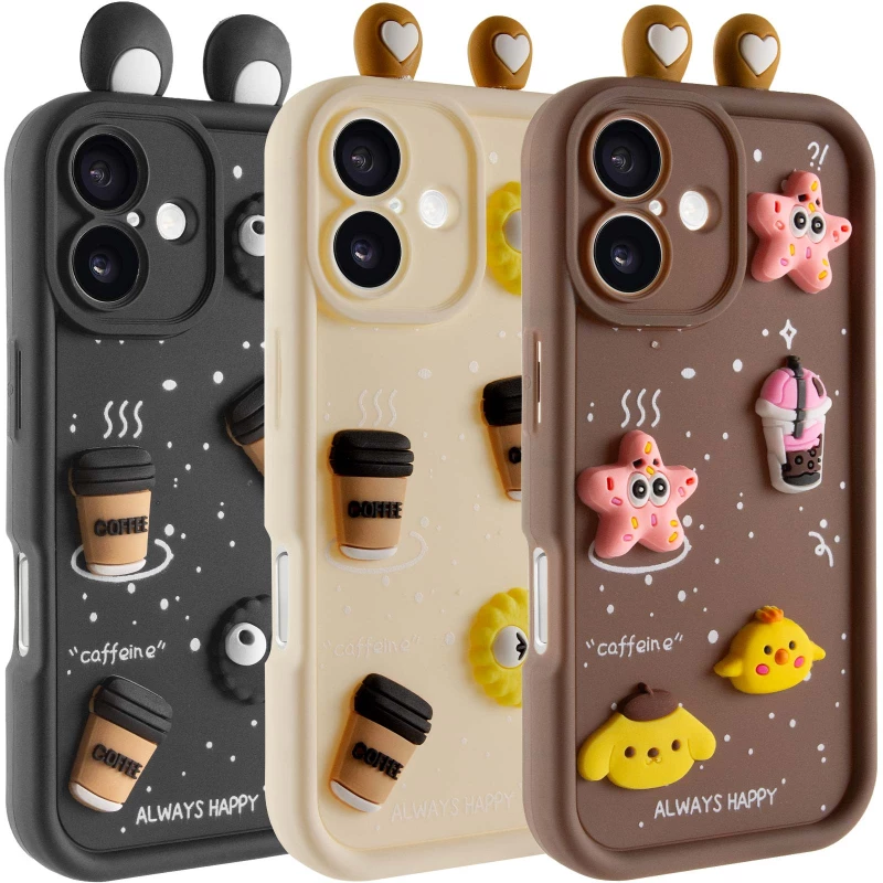 Силіконовий чохол Funny Toys with Ears для Apple iPhone 16 фото 2 з 3