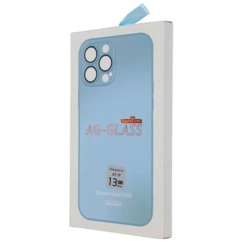 Силиконовый сапфирный чехол со стеклянной поверхностью на Apple iPhone 11 Pro Max (6.5") – Sierra Blue. Фото 4 из 4