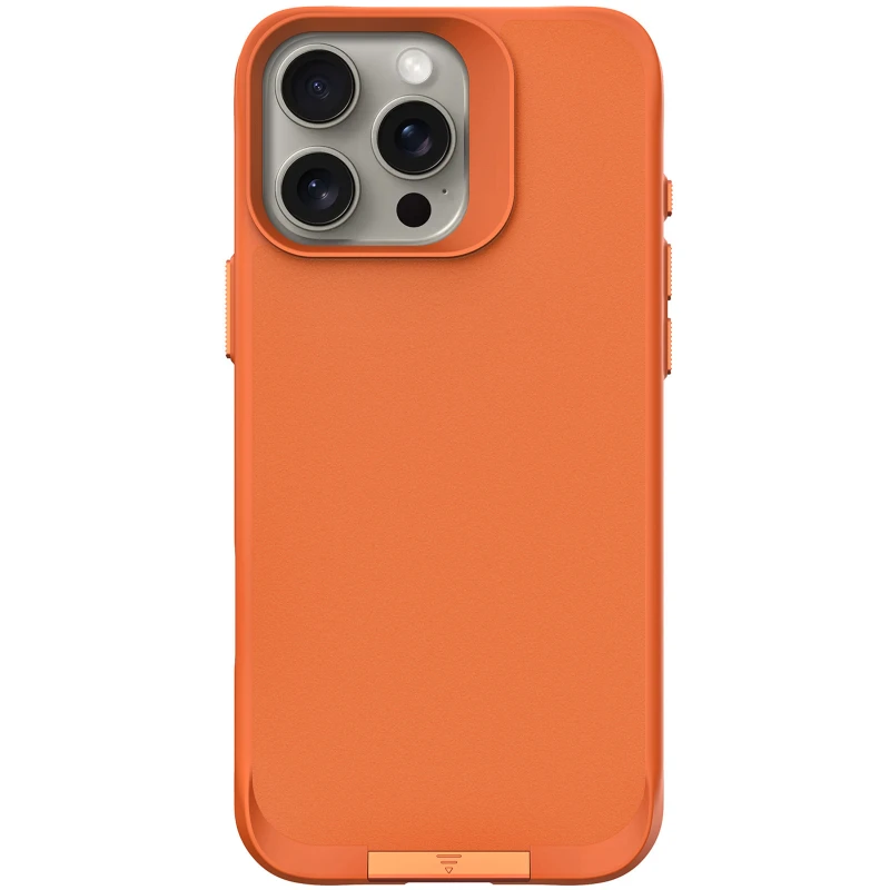 TPU+PC чехол Space Taurustar Magsafe with kickstand для Apple iPhone 16 Pro Max – Orange. Фото 3 из 5