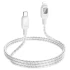 Дата кабель Hoco U124 Stone silicone power-off Type-C to Lightning – Gray. Фото 4 з 6