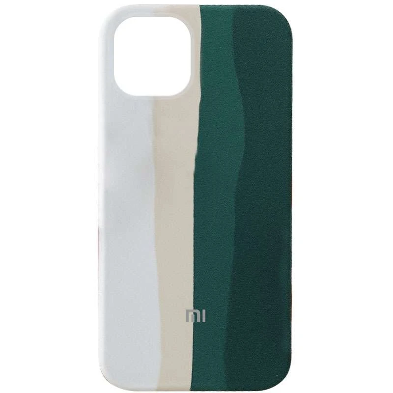 

Чохол Silicone Case Райдуга з закритим низом на Xiaomi Mi 11 Lite (Білий / Зелений)