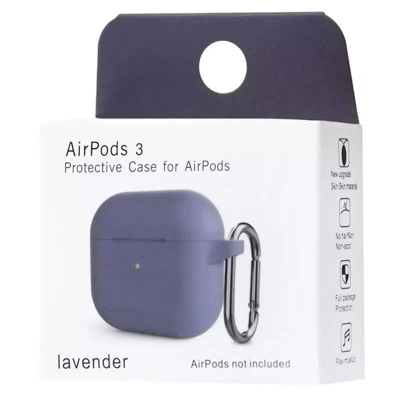 Силіконовий футляр New з карабіном для навушників AirPods 3 фото 3 з 3