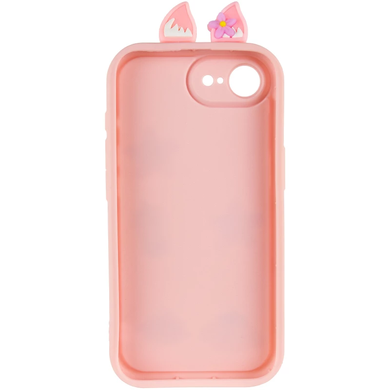 Силіконовий чохол Funny Toys with Ears для Apple iPhone 16e (6.1") – Light Pink. Фото 4 з 6