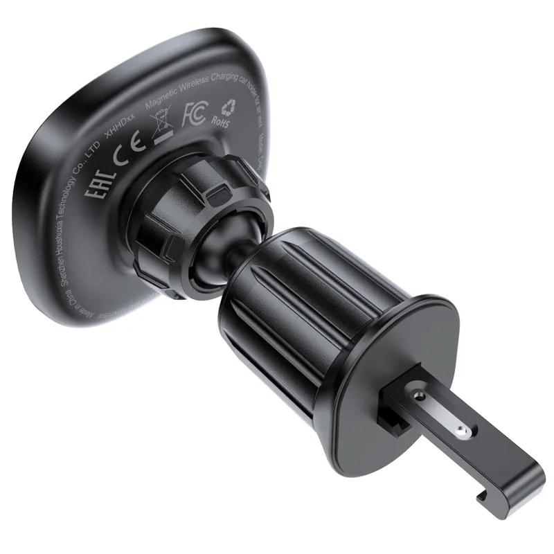 Автотримач з БЗП Acefast D46 QI2 Magnetic Charging 15W (air outlet) – Black. Фото 5 з 5