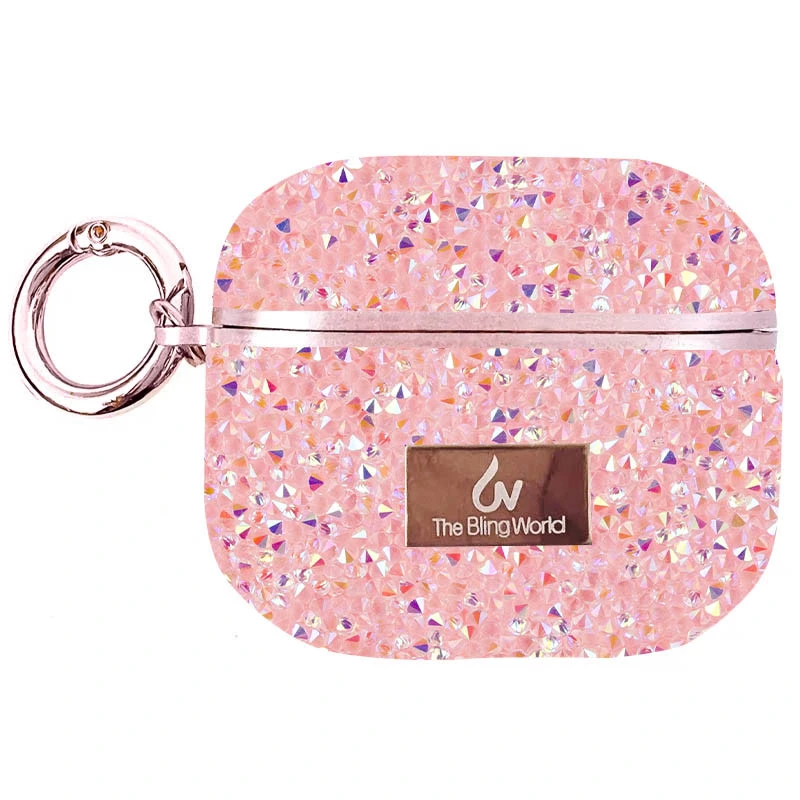 TPU чохол Bling World Rock Diamond для навушників AirPods Pro / Airpods Pro 2 – Рожевий. Фото 2 з 6