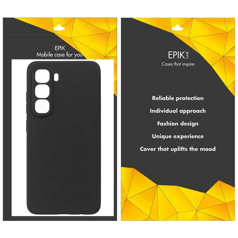Чорний силіконовий чохол Epik із захистом камери на Infinix Hot 70 – Чорний. Фото 4 з 5