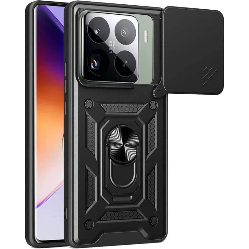 Протиударний чохол Serge Ring з захистом камери на Xiaomi 15 Pro – Чорний. Фото 1 з 4