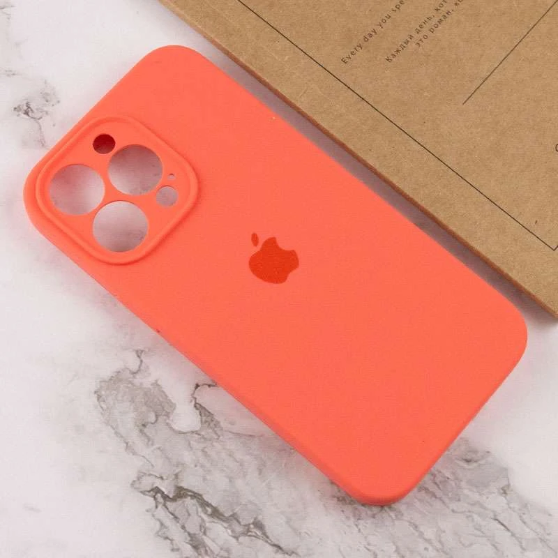 Чохол Silicone Case з захистом камери на Apple iPhone 14 Pro (6.1") – Помаранчевий / Pink citrus. Фото 4 з 4