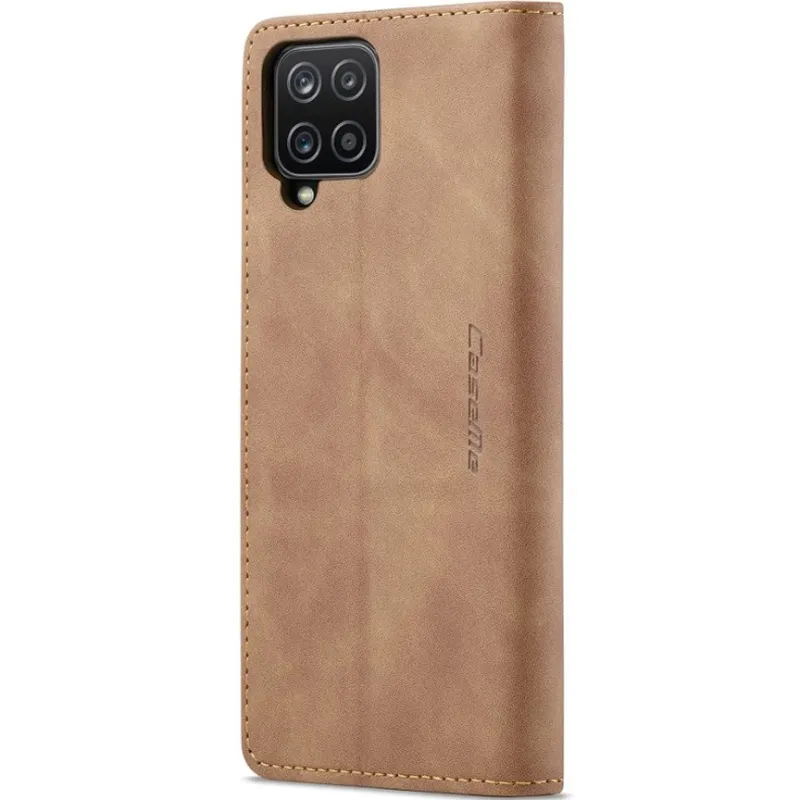 Шкіряний чохол-книжка CaseMe Velvet Nubuck для Samsung Galaxy A12 – Brown. Фото 3 з 6