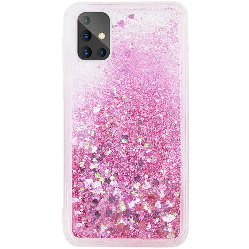 

Чохол Liquid hearts з блискітками, що переливаються, на Samsung Galaxy A51 (Рожевий)