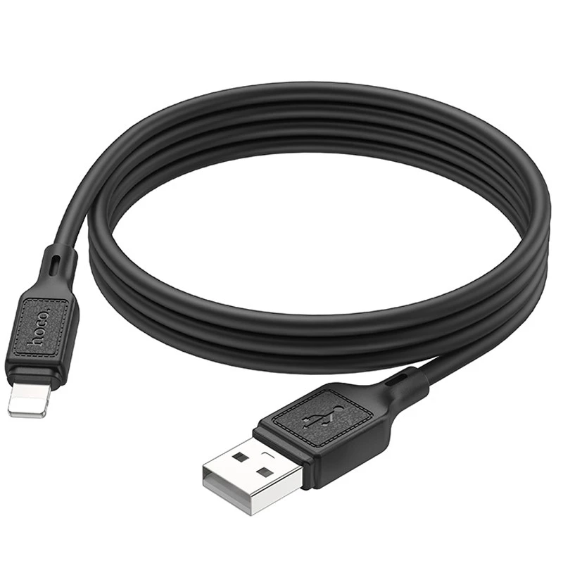 Дата кабель Hoco X90 Cool silicone USB to Lightning (1m) – Black. Фото 4 з 6