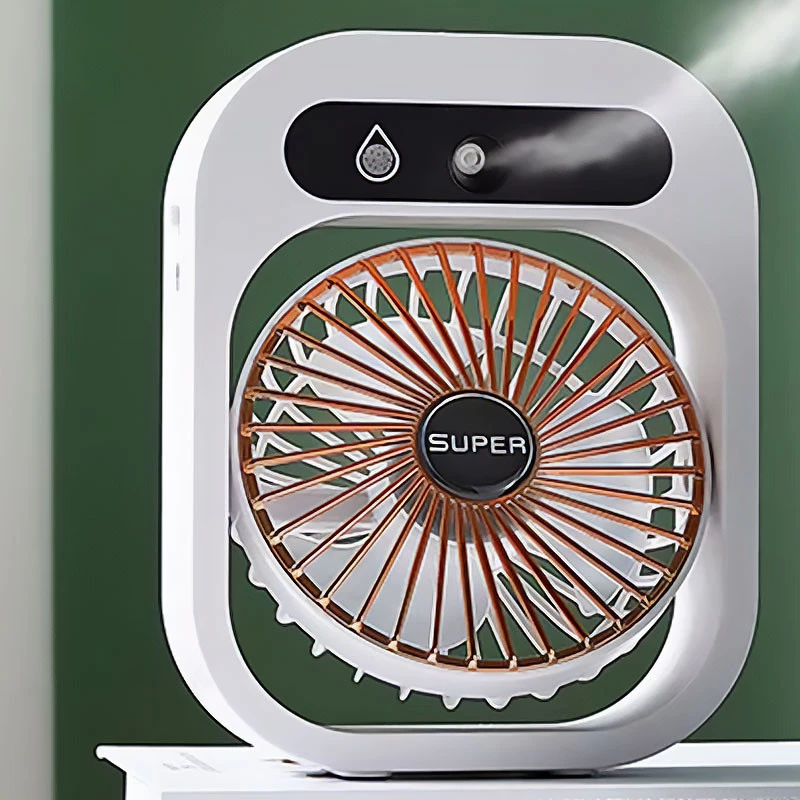 Настільний вентилятор Q8 з водяним охолодженням 1200 mAh – White. Фото 2 з 4