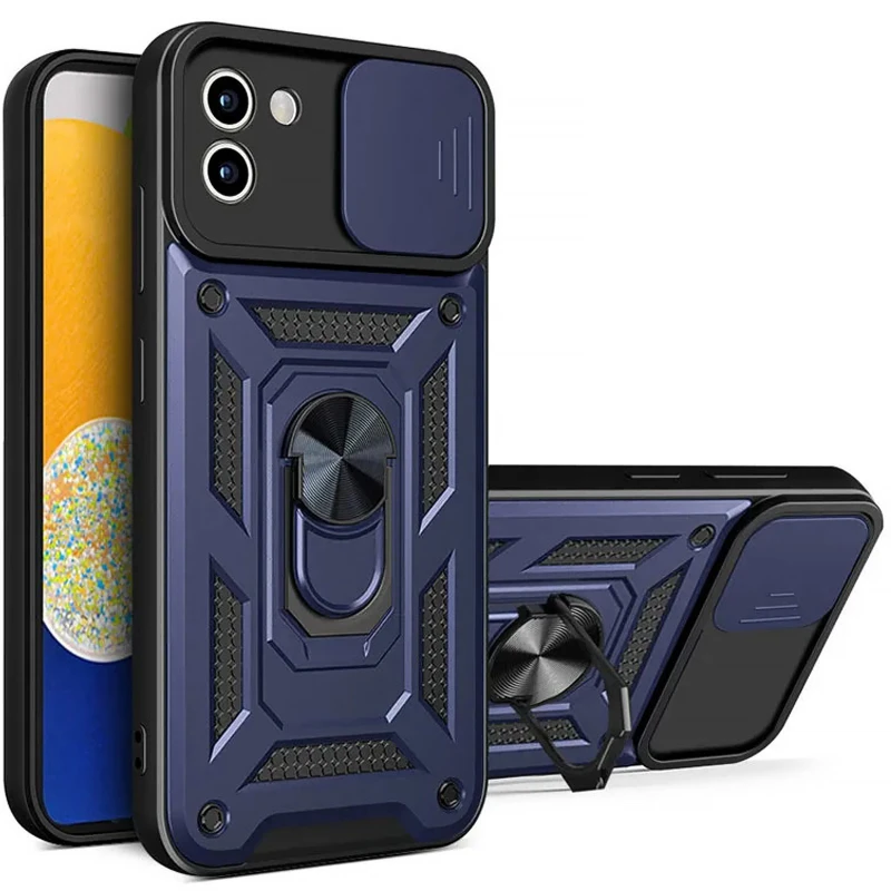 Ударопрочный чехол Ummi Camshield Serge Ring (in box) для Samsung Galaxy A03 – Синий / Navy. Фото 1 из 1