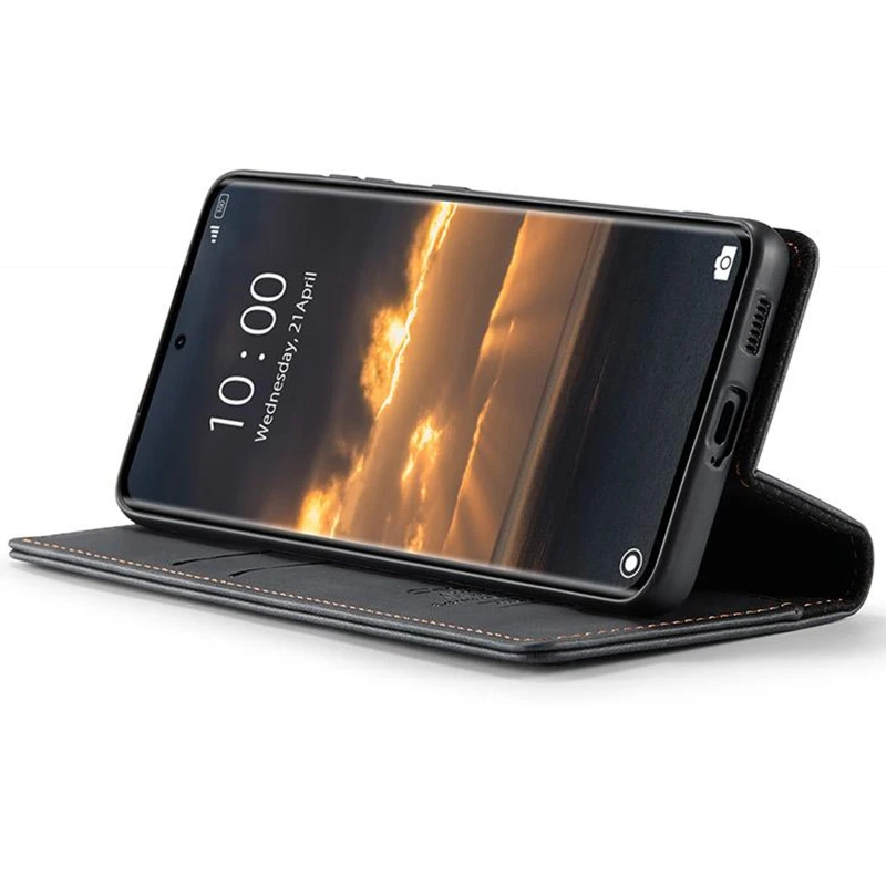 Шкіряний чохол-книжка CaseMe Velvet Matte для Xiaomi Redmi Note 15 Pro 4G – Black. Фото 4 з 5