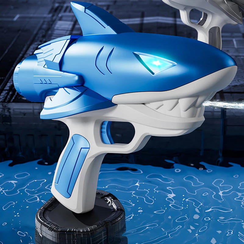 Водяний акумуляторний пістолет Shark Water Gun 185-68 (300ml) with lithium battery – Blue. Фото 2 з 8