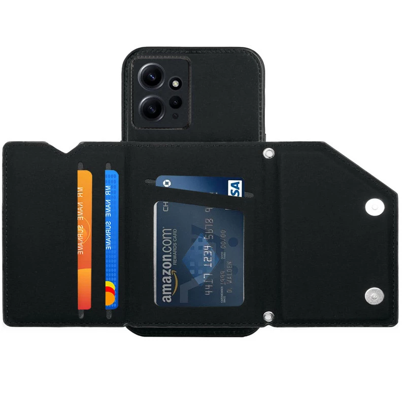 Чохол Frontalka з відсіком для карток з захистом камери на Xiaomi Redmi Note 12 4G – Black. Фото 2 з 3