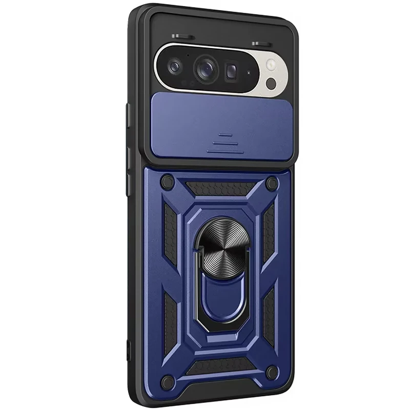 Ударопрочный чехол Serge Ring с защитой камеры для Google Pixel 9 Pro – Синий. Фото 3 из 3