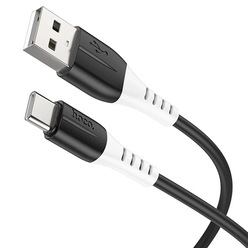 Дата кабель Hoco X82 Silicone USB to Type-C (1m) – Black. Фото 2 з 5