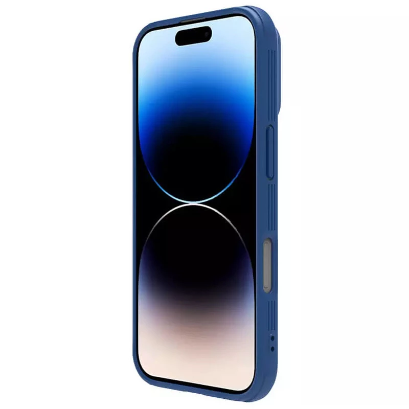 Пластикова накладка Nillkin Pro зі шторкою для камери та магнітом на Apple iPhone 16 – Blue. Фото 4 з 6