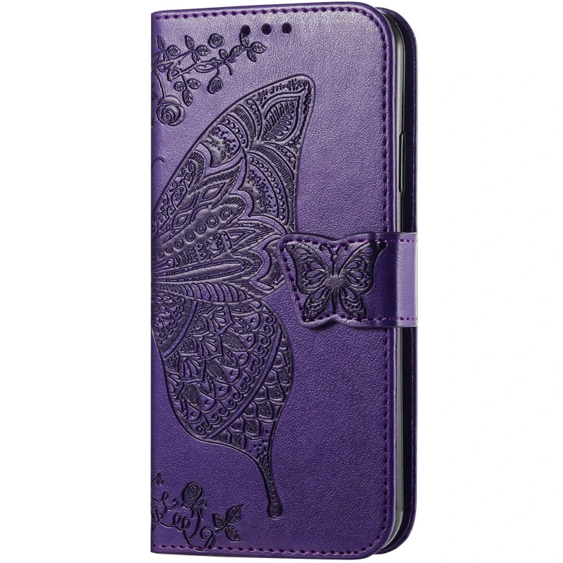 Шкіряний чохол-книжка Butterfly Pattern для Samsung Galaxy A57 5G – Purple. Фото 1 з 4