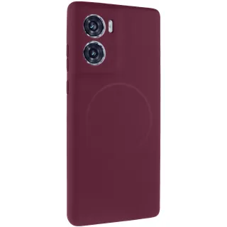 Чохол Silicone Cover Lakshmi Full Camera (AA) with Magnetic Fit для Motorola Moto G06 — Бордовий / Marsala
