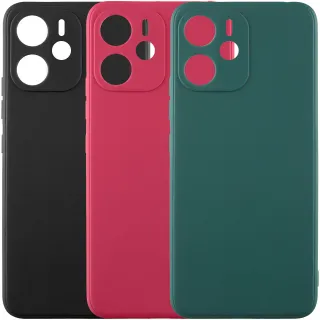 Кольоровий силіконовий чохол із захистом камери на Xiaomi Redmi Note 14 4G (Europe version)