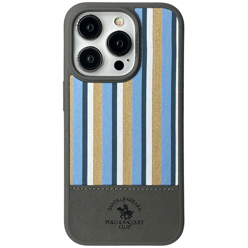 

Кожаный чехол Polo Santa Barbara Isaac для Apple iPhone 16 Pro Max (Titanium grey)