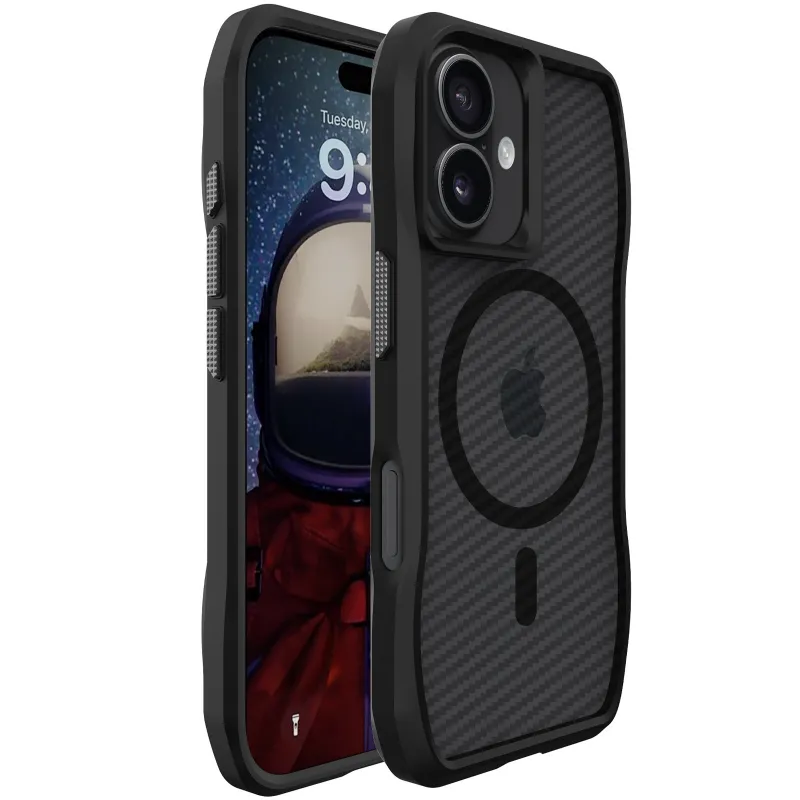 Чохол TPU Space Octagon with Magnetic Fit для Apple iPhone 17 (6.3") – Carbon Black. Фото 1 з 3