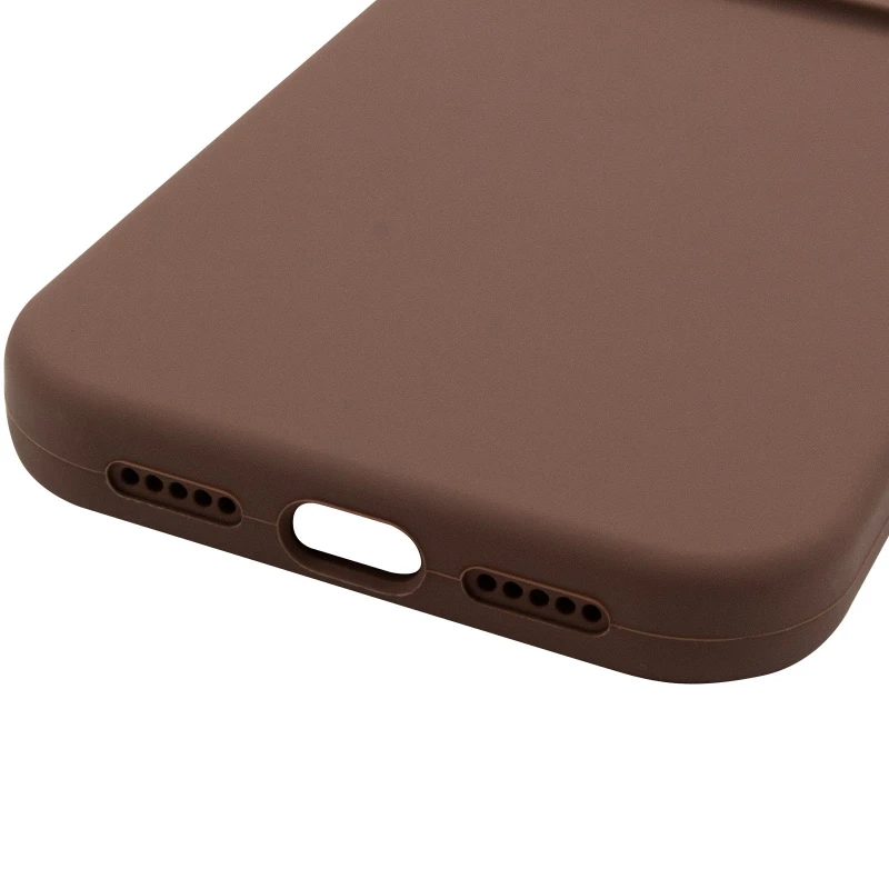 Чехол с защитой камеры Silicone Case для Apple iPhone 15 Pro Max (6.7") – Коричневый / Brown. Фото 5 из 5