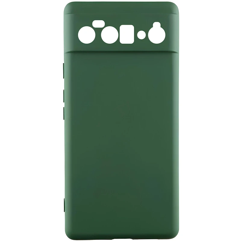 Кольоровий силіконовий чохол GETMAN із закритою камерою для Motorola Edge 60 Fusion – Зелений / Dark green. Фото 1 з 1