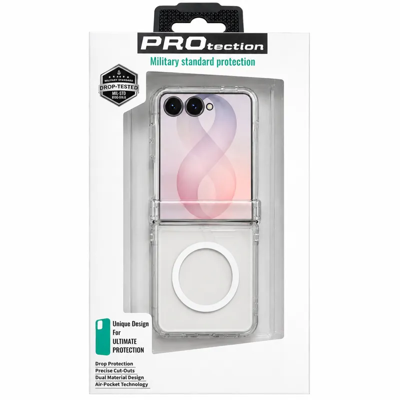 Чехол PC Pure Case with Magnetic Fit для Samsung Galaxy Z Flip8 – Clear. Фото 5 из 5