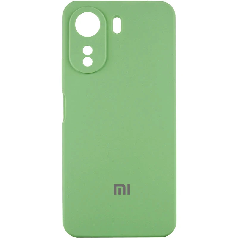 Чохол Silicone Case Lakshmi Premium L з закритою камерою на Xiaomi Redmi 13C – М'ятний / Mint. Фото 1 з 8
