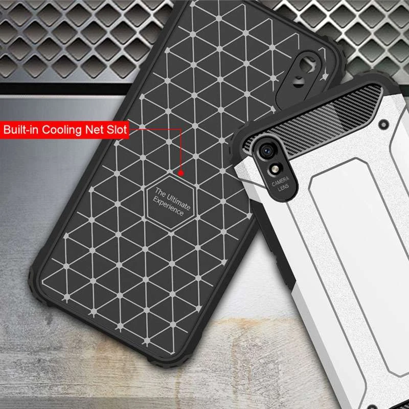 Протиударний чохол з посиленими кутами Immortal на Xiaomi Redmi 9A – Срібний. Фото 4 з 7