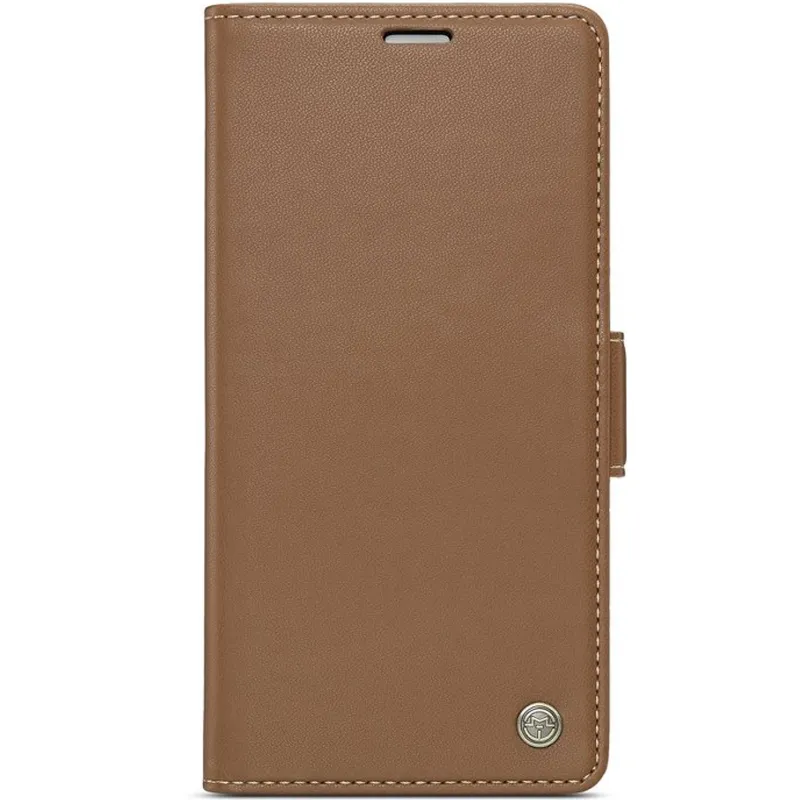 Шкіряний чохол-книжка CaseMe Nappa leather для Xiaomi Redmi Note 15 Pro 5G – Brown. Фото 9 з 10