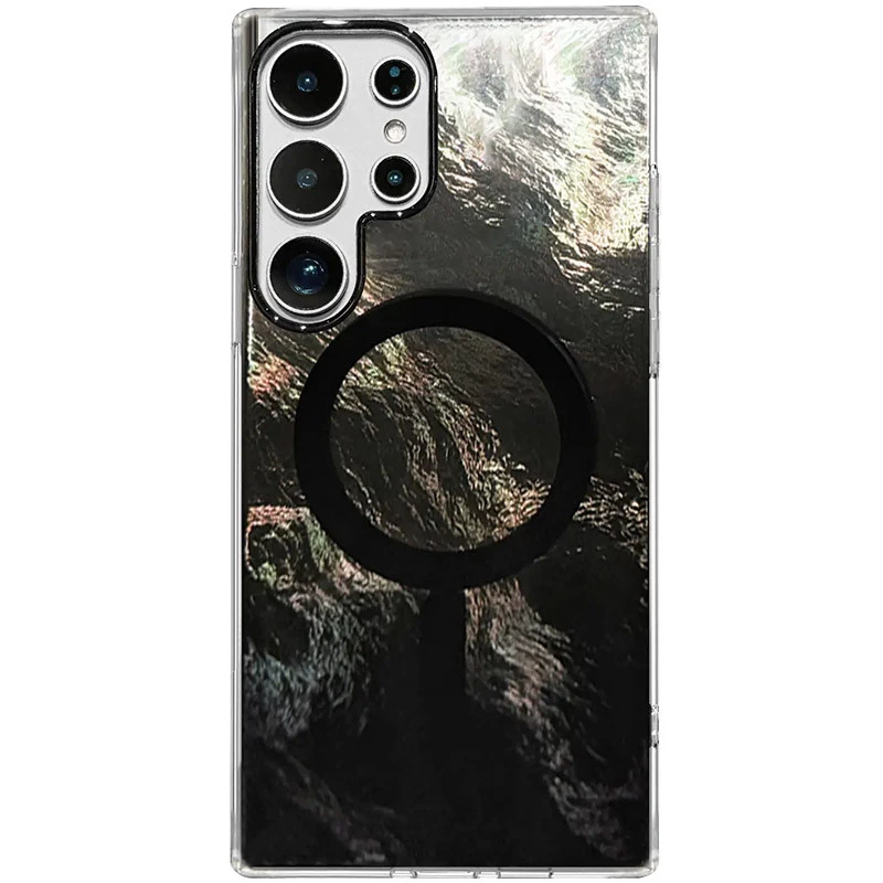 Силіконовий чохол Shiny Mountain (MagFit) для Samsung Galaxy S24 Ultra – Black. Фото 1 з 5