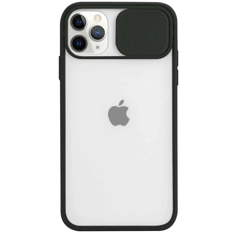 

Матовий сіліконовий чохол з шторкою для камери на Apple iPhone 11 Pro (5.8") (Чорний)