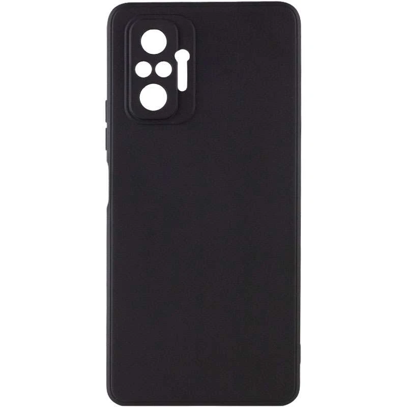 

Цветной силиконовый чехол с защитой камеры для Xiaomi Redmi Note 10 Pro (Черный / Black), Чорний / black