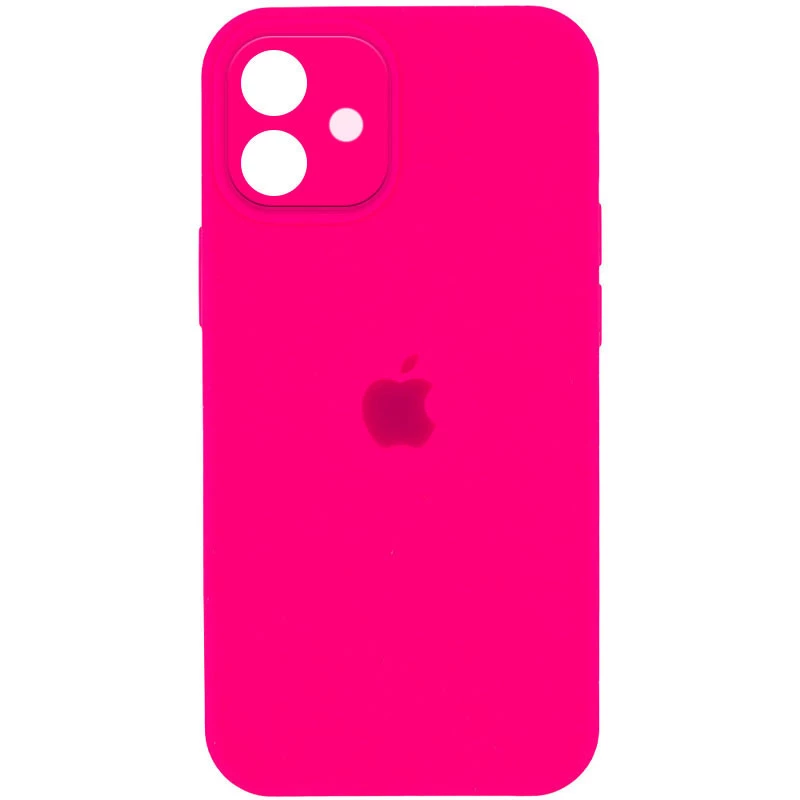 

Чохол Silicone Case з захистом камери на Apple iPhone 12 (6.1") (Рожевий / Barbie pink / PVH)