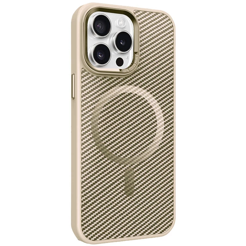 Чохол carbon mirage з MagSafe для Apple iPhone 15 Pro (6.1") – Antigue White. Фото 1 з 2
