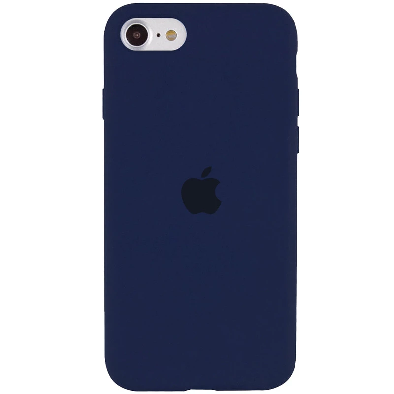Чехол Silicone Case с закрытым низом для Apple iPhone SE (2020) – Темно-синий / Midnight blue. Фото 1 из 1