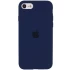 Чехол Silicone Case с закрытым низом для Apple iPhone SE (2020) – Темно-синий / Midnight blue. Фото 1 из 1