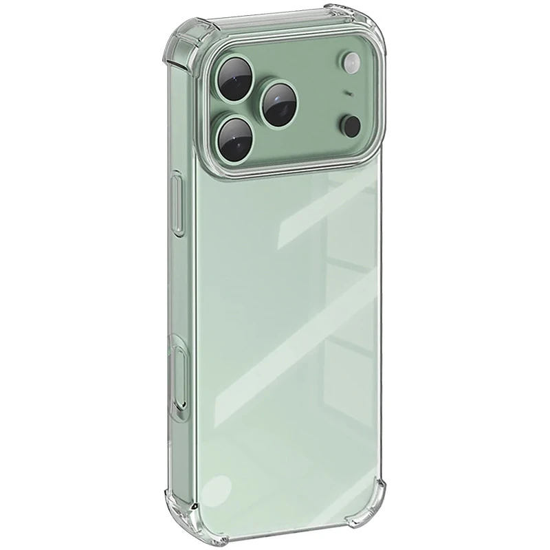 Ультратонкий силиконовый чехол GETMAN с крытыми бортами для Apple iPhone 18 Pro Max – Бесцветный (прозрачный). Фото 3 из 8