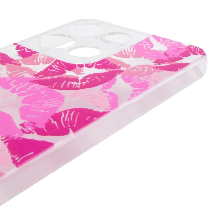 Чохол TPU Clear Joy для Motorola Moto G17 Power – Kissing Pattern. Фото 5 з 6