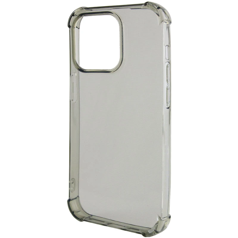 Ультратонкий силіконовий чохол GETMAN з критими бортами на Apple iPhone 14 Pro Max (6.7") – Сірий (прозорий). Фото 6 з 10