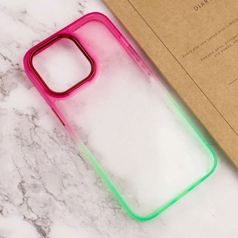 Силіконовий чохол фреш на Apple iPhone 14 Pro Max (6.7") – Салатовий / Рожевий. Фото 5 з 6