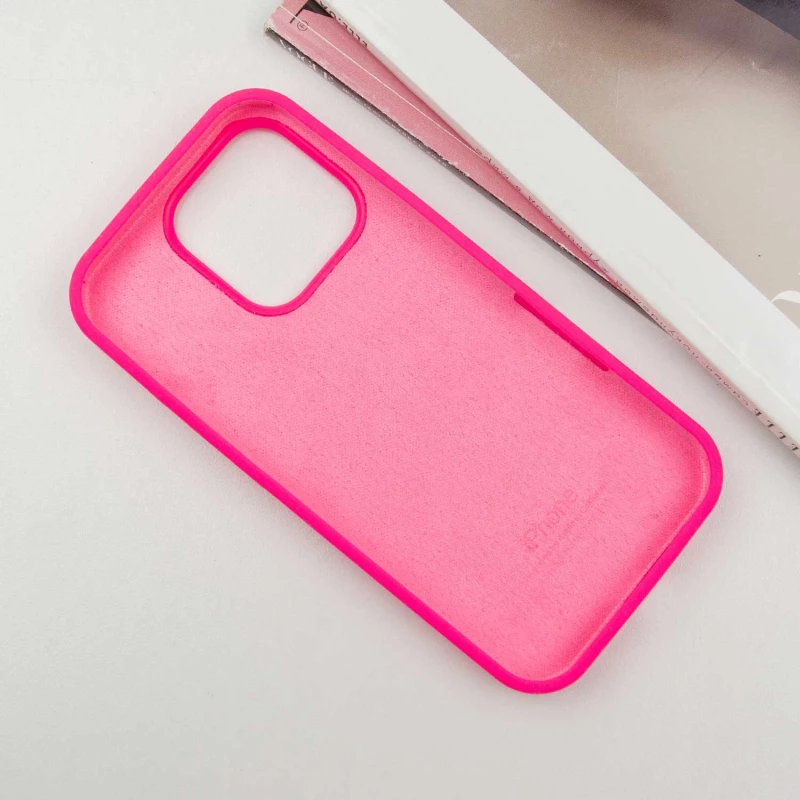 Чехол Silicone Case с закрытым низом для Apple iPhone 16 Pro Max – Розовый / Barbie pink. Фото 5 из 12