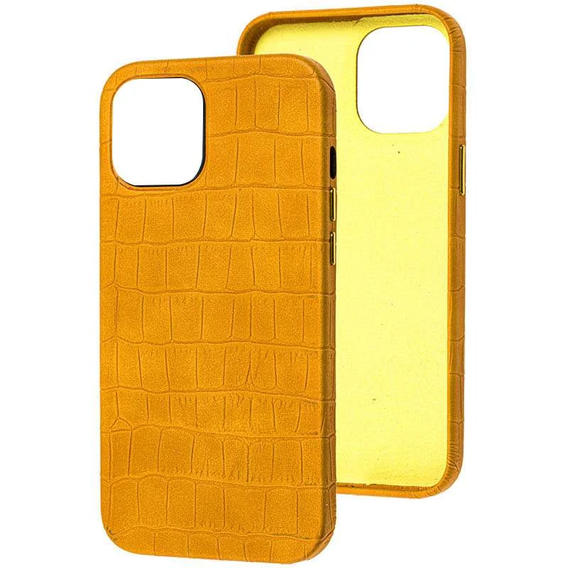 

Кожаный чехол Croco для Apple iPhone 13 (6.1") (Yellow)